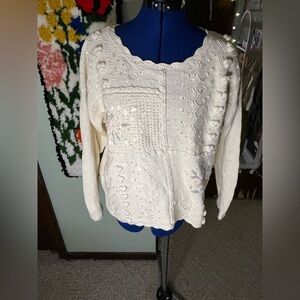 Chic Cream Knit Sweater